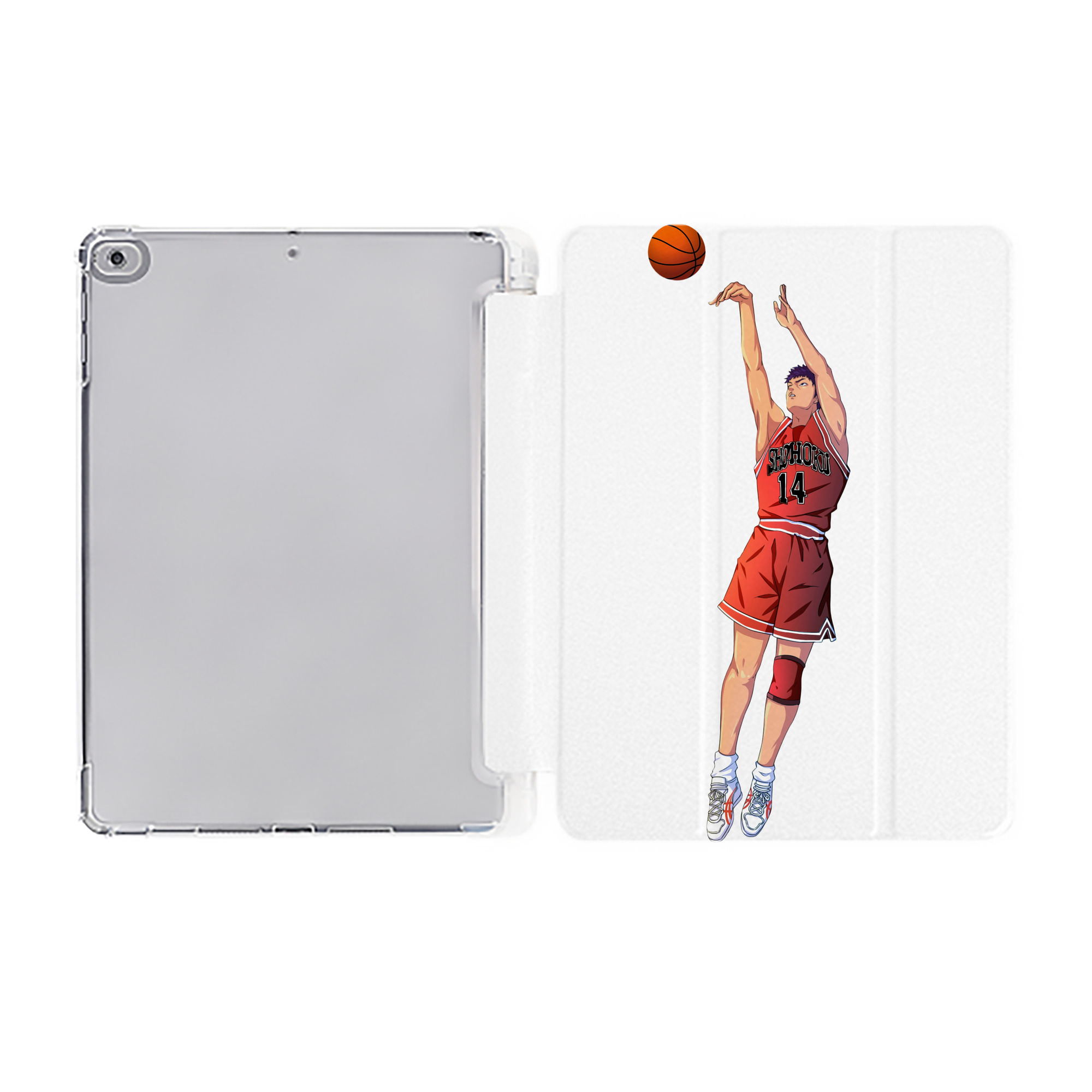 （画像用） SLAM DUNK／スラムダンク IPad ケース ペン収納付き 三つ折りスタンド PUレザー×シリコン 対応機種9.5/10.5/10.9インチ